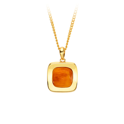 Minimalist Square Spiny Oyster Necklace - 18K Gold Plated Collarbone Chain with Hypoallergenic Finish