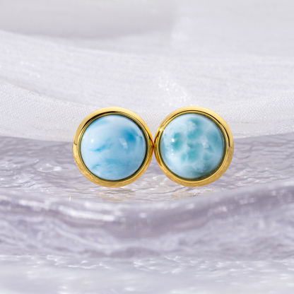 Petite Larimar Stud Earrings: Simple Chic
