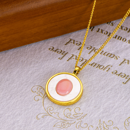 Ins Minimalist Cold Style Fashion Niche Personality Demon's Eye Natural Queen Conch Necklace