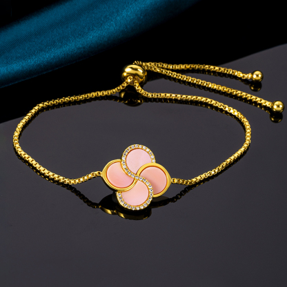 Natural Queen Conch Fashion Four Leaf Clover Bracelet