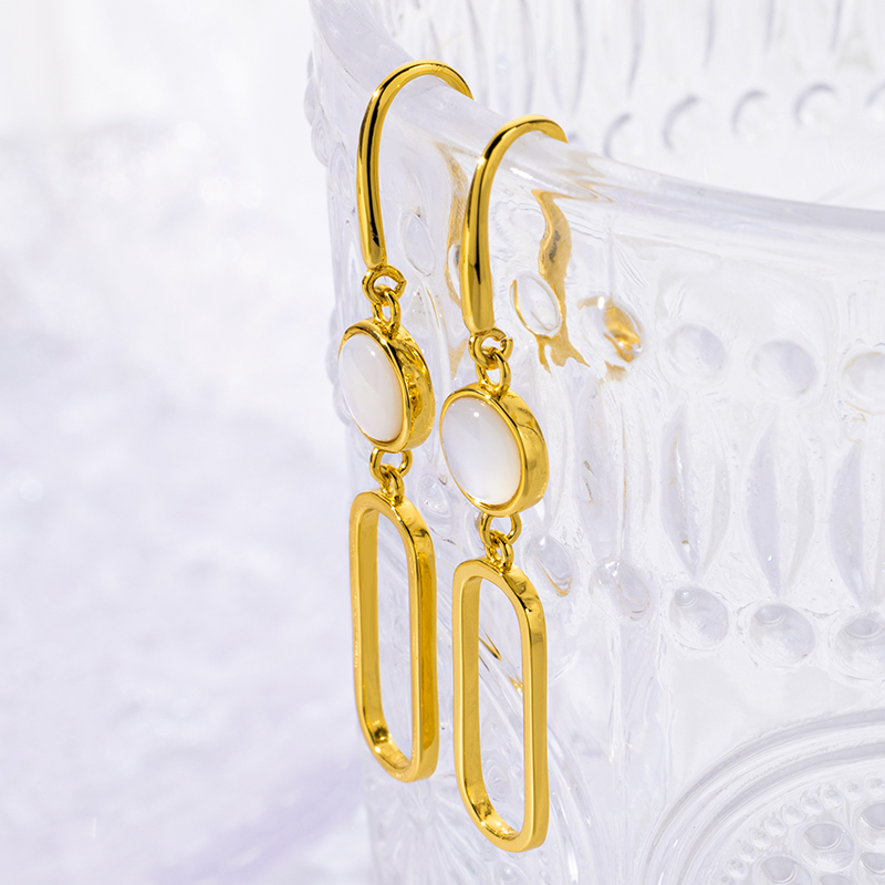 French Minimalist Shell Drops - Deep Sea Elegance