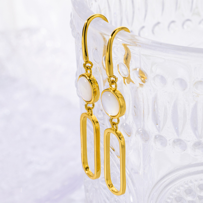 French Minimalist Shell Drops - Deep Sea Elegance