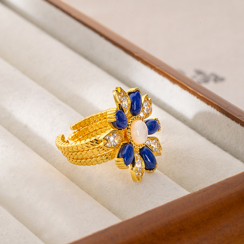 Stackable Lapis Lazuli Rings - Vintage Set of 3