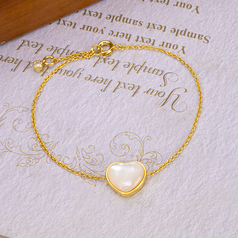 Luminous MOP Heart Bracelet | 3D Girly Exquisite Design 