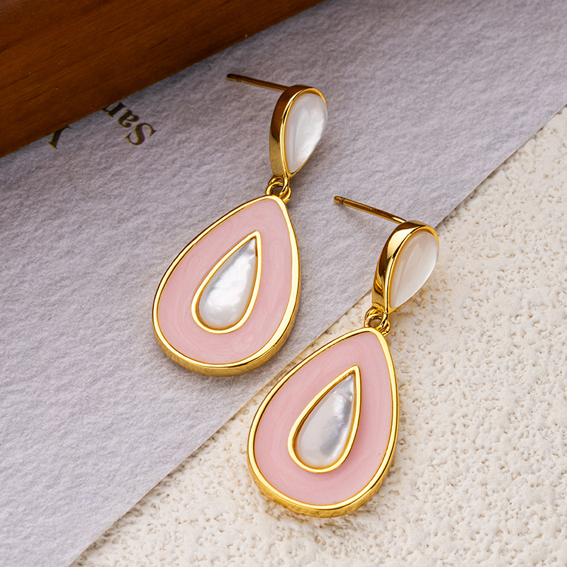 Bestselling Teardrop Earrings - Colorful Resin & White MOP