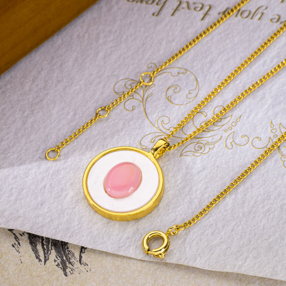 Ins Minimalist Cold Style Fashion Niche Personality Demon's Eye Natural Queen Conch Necklace