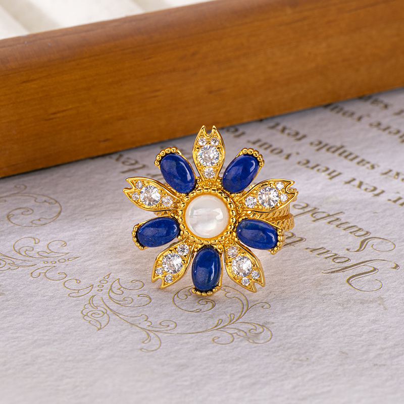 Stackable Lapis Lazuli Rings - Vintage Set of 3