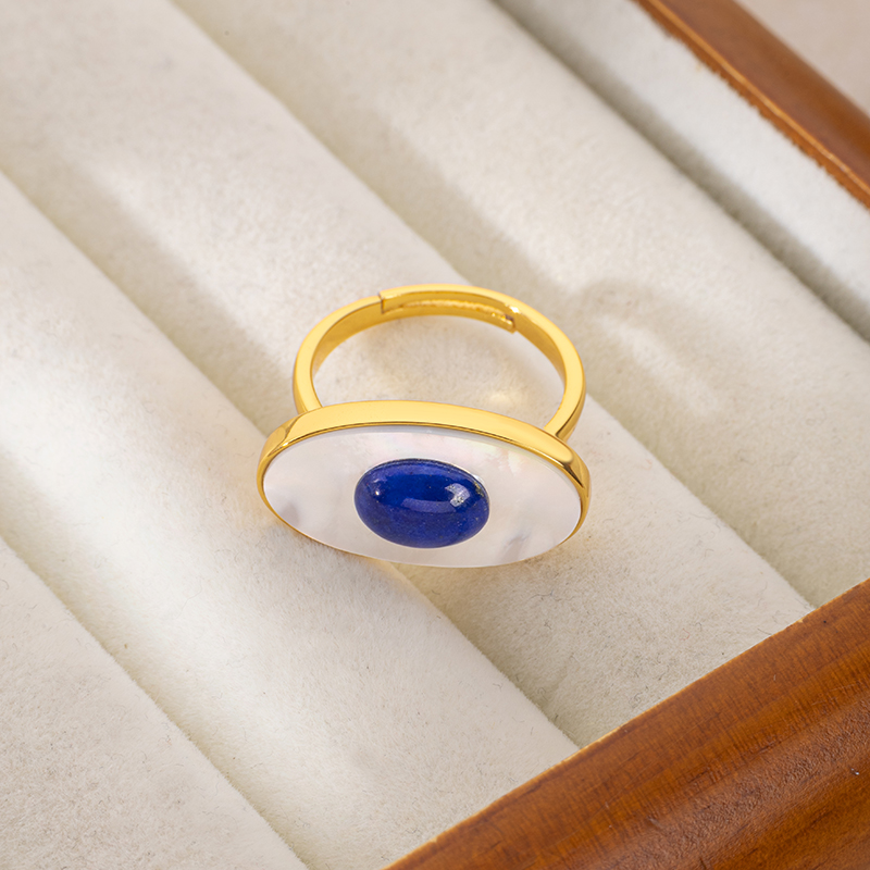 Evil Eye Lapis Lazuli Ring - Unique Instagram Jewelry