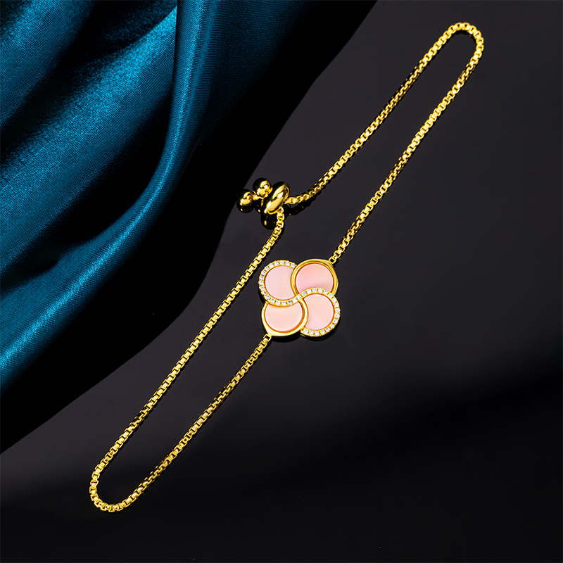 Natural Queen Conch Fashion Four Leaf Clover Bracelet
