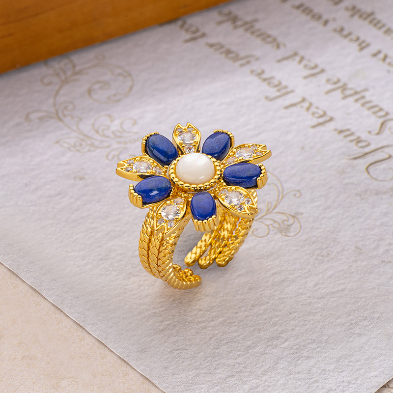 Stackable Lapis Lazuli Rings - Vintage Set of 3