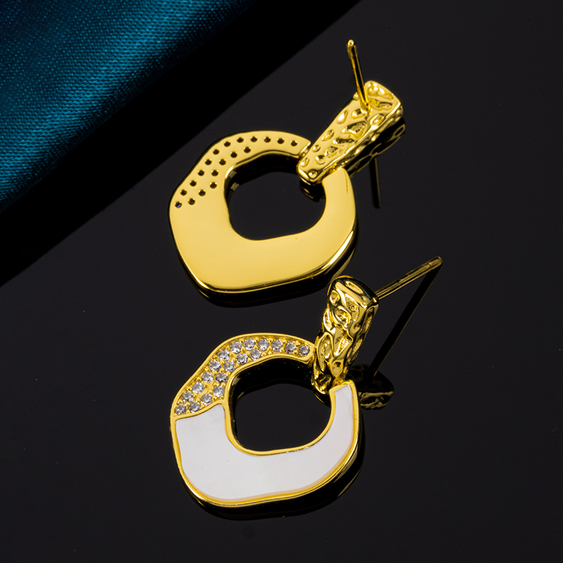 Artistic White Mother of Pearl Studs
