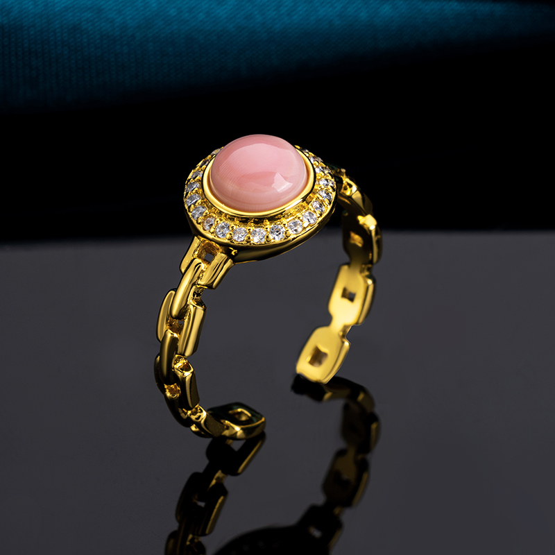 Trendy Adjustable Queen Conch Ring - Round & Elegant