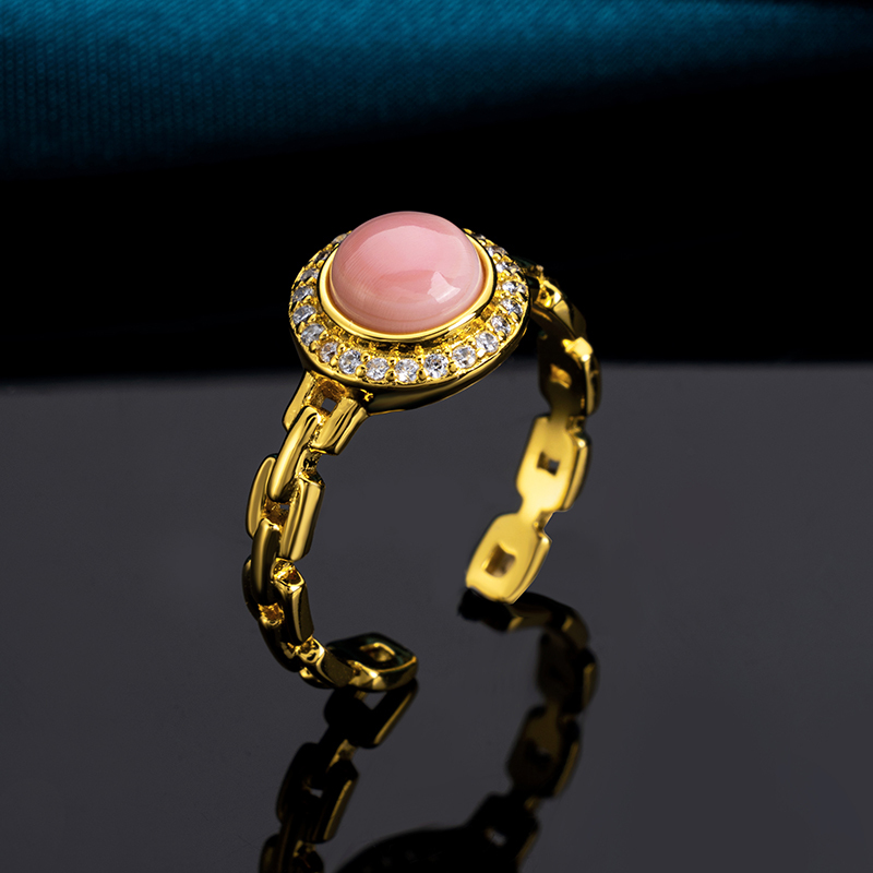 Trendy Adjustable Queen Conch Ring - Round & Elegant