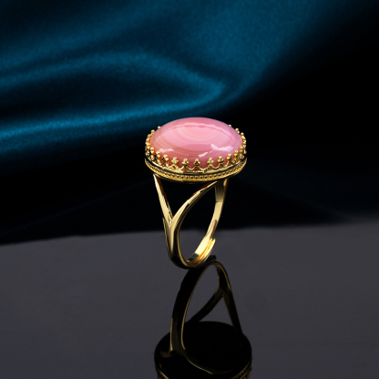 Elegant Queen Conch Crown Ring | Extra Large Round