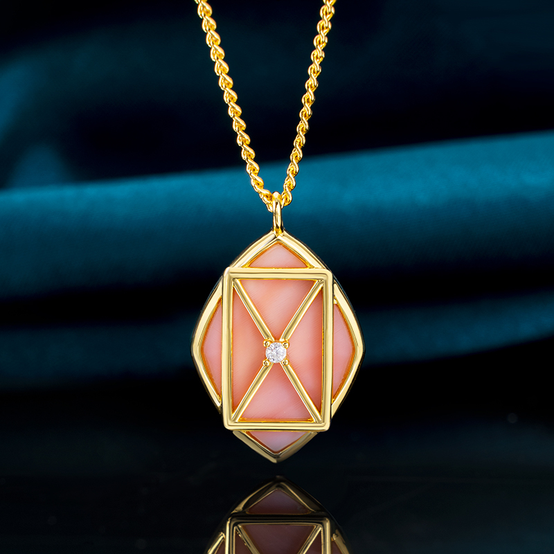 French Royal Diamond Conch Choker | Gift for Her