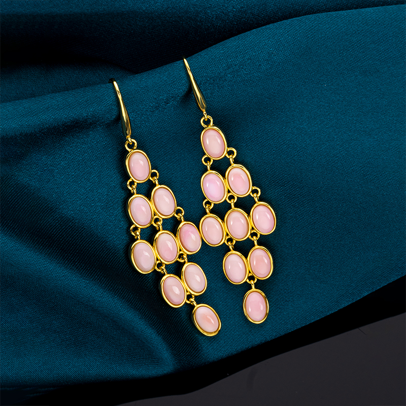 French Queen Conch Floral Luxury Earrings