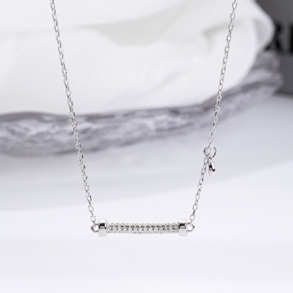 Korean Fashion Horizontal Bar Necklace - Hyphen Collarbone Chain