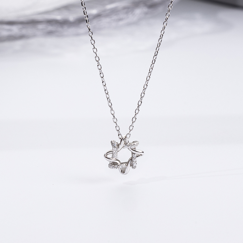 Modern Geometric Pendant | 925 Sterling Silver Chain