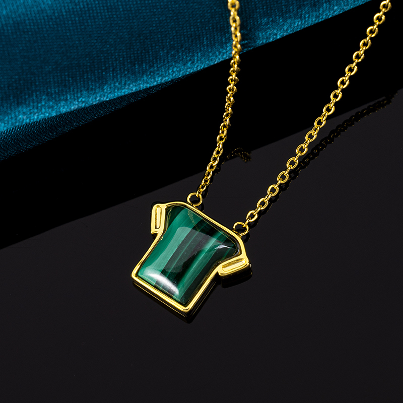 Insta-Chic Malachite T-Shirt Pendant Necklace