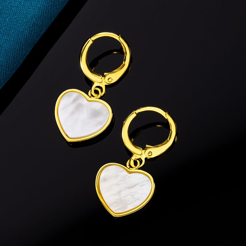 Sweet Heart Mother-of-Pearl Earrings – Oceanic Elegance