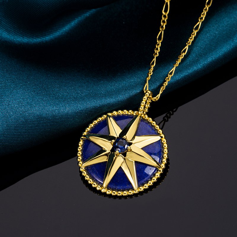 Lapis Lazuli Star Pendant | Sacred Geometry Necklace