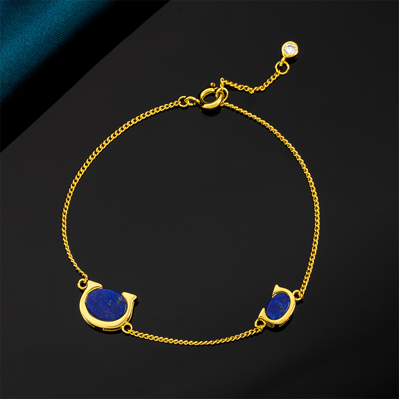 Natural Lapis Lazuli Bracelet | Unique Design