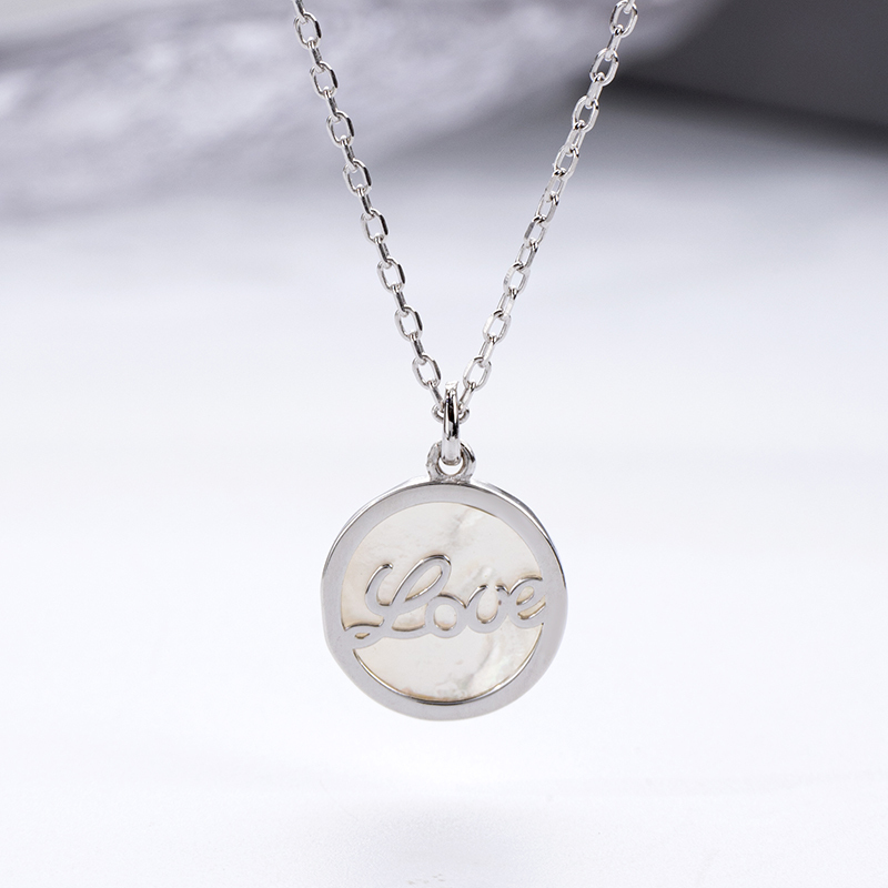 Women's LOVE Pendant: 925 Silver Everyday Necklace