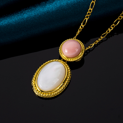 Queen Conch & Pearl Necklace | Oceanic Elegance