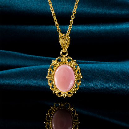 French Vintage Oval Locket | Blush Pink Charm