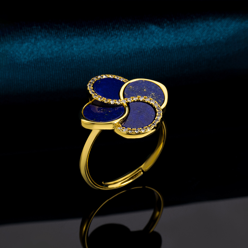 Natural Lapis Lazuli Square Ring