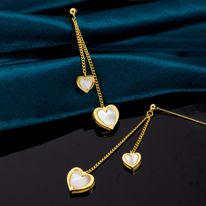 MOP Heart Earrings - Elegant & Romantic Jewelry
