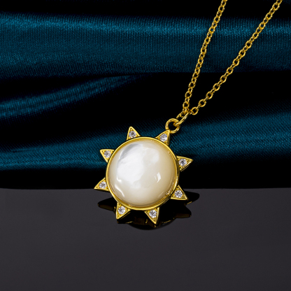 Fashion White Mother Pearl Drop Necklace