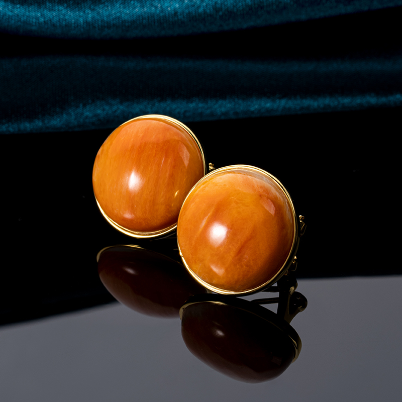 Natural Spiny Oyster Shell Orb Earrings - Comfort-Fit Clip-On & Stud Set, Handcrafted Non-Pierced Jewelry for Sensitive Ears with Organic Coastal Aesthetic