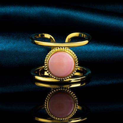 Bestselling French Vintage Natural Conch Shell Ring 