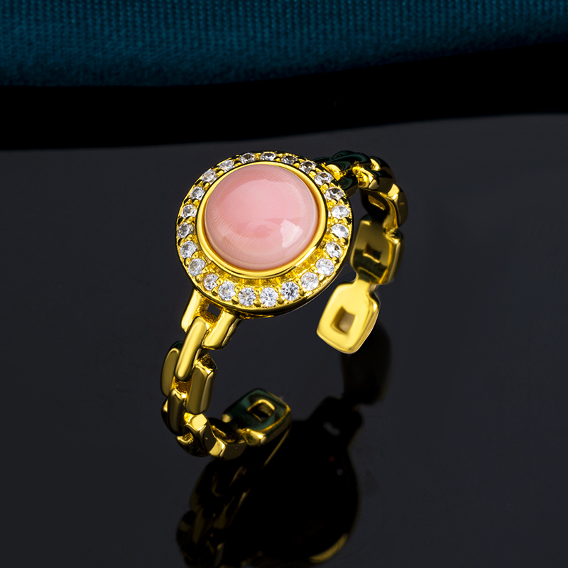 Trendy Adjustable Queen Conch Ring - Round & Elegant