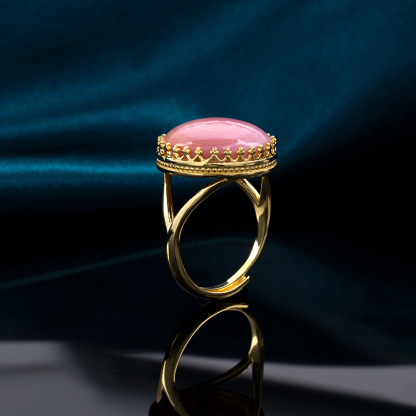 Elegant Queen Conch Crown Ring | Extra Large Round
