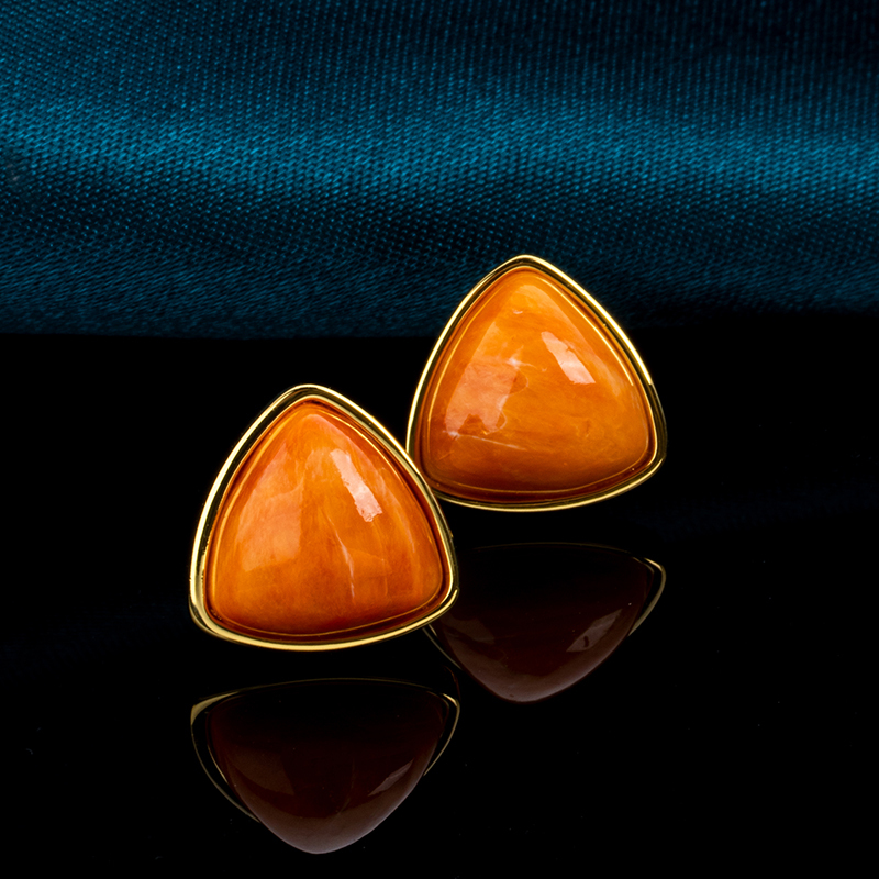 Natural Spiny Oyster Shell Geometric Triangle Studs - Modern Minimalist Jewelry with Organic Texture, Artisan Shell Earrings for Everyday Edge