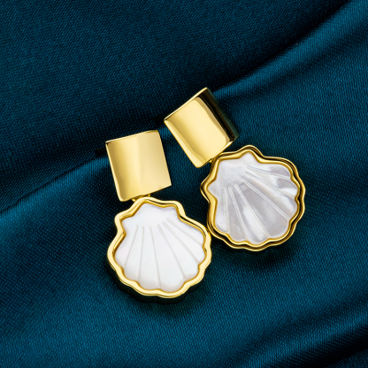 Natural Shell Stud Earrings