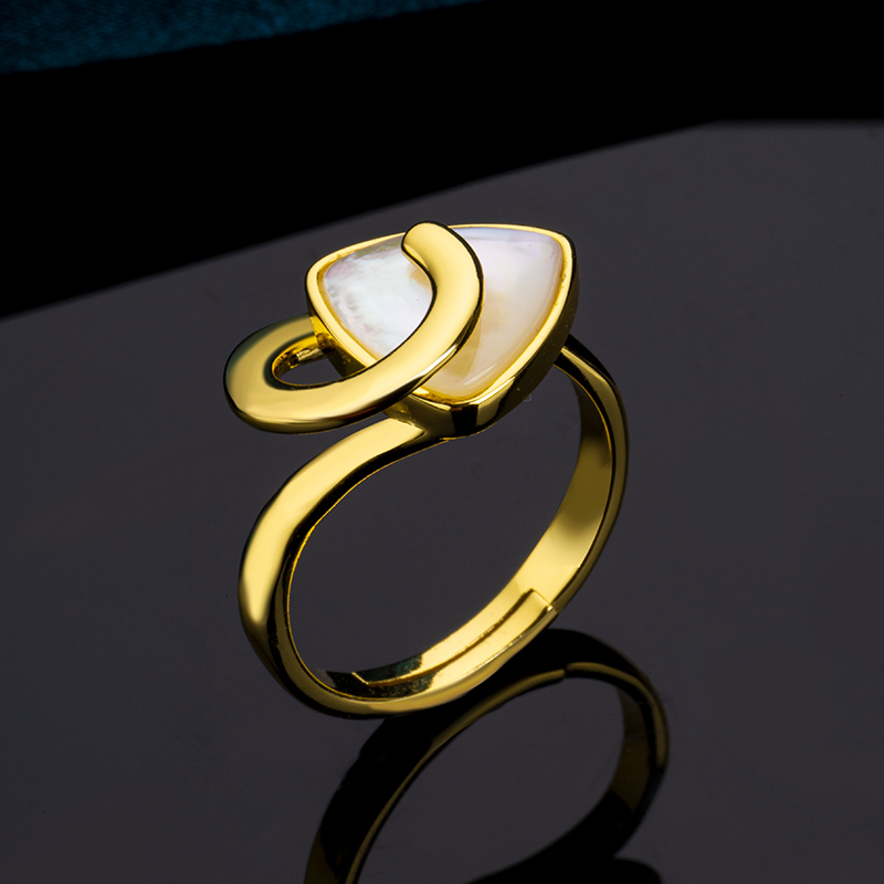 Artisan MOP Triangle Statement Ring