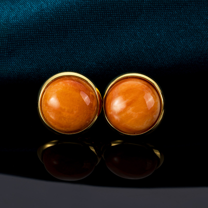 Minimalist Spiny Oyster Studs – Natural Shell Earrings, Clean-Lined Boho Jewelry