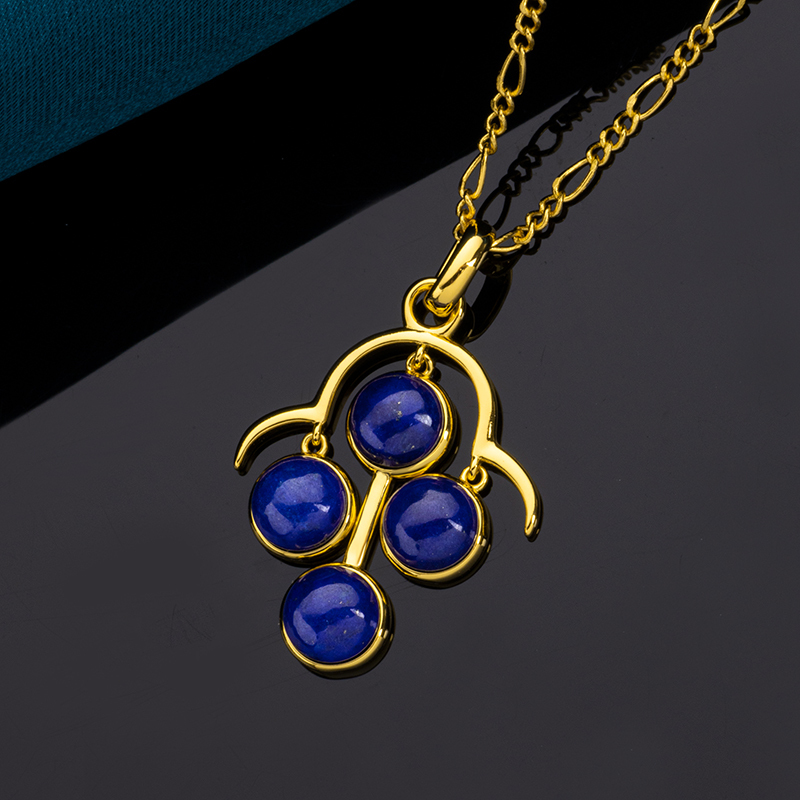 Natural Lapis Lazuli Floral Choker Necklace