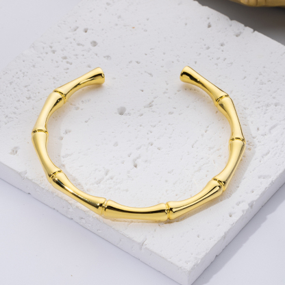 Vintage Bamboo Bangle - Electroformed 999 Silver Jewelry