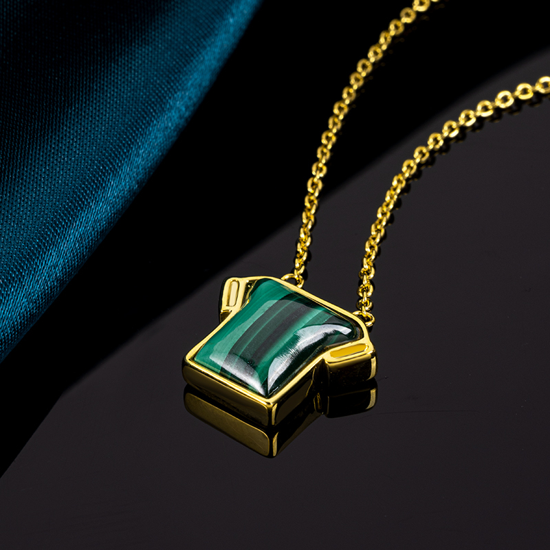 Insta-Chic Malachite T-Shirt Pendant Necklace