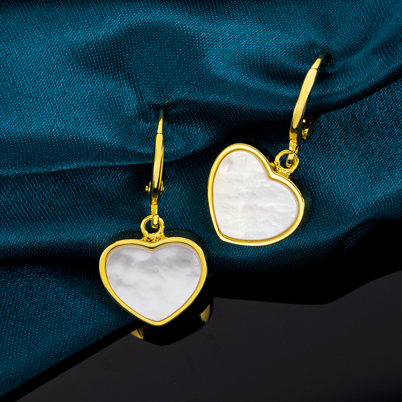 Sweet Heart Mother-of-Pearl Earrings – Oceanic Elegance