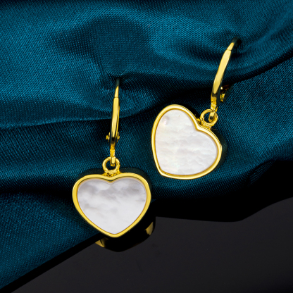 Sweet Heart Mother-of-Pearl Earrings – Oceanic Elegance