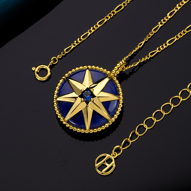 Lapis Lazuli Star Pendant | Sacred Geometry Necklace