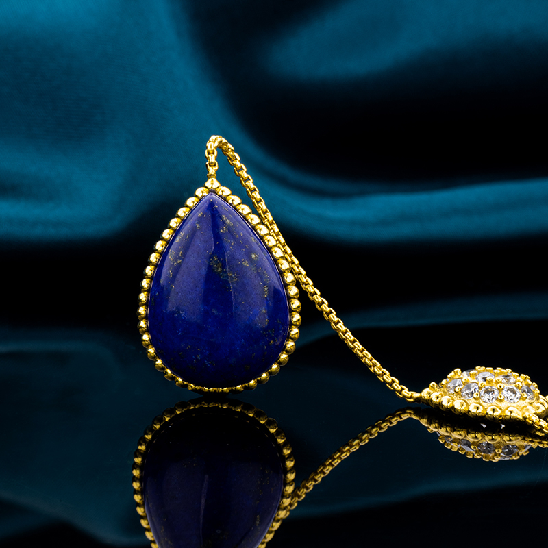 Genuine Lapis Lazuli Waterdrop Pendant