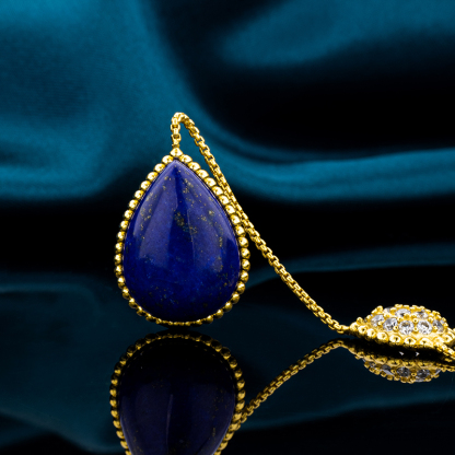 Genuine Lapis Lazuli Waterdrop Pendant