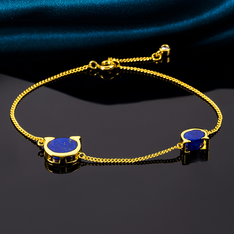 Natural Lapis Lazuli Bracelet | Unique Design