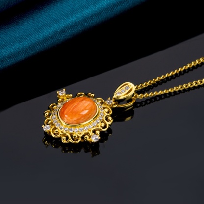 Victorian Royal Collarbone spiny oyster Necklace 